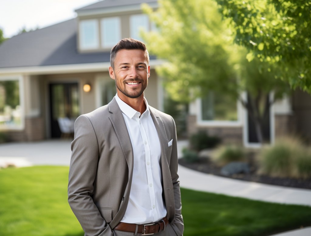 medium shot man working as real estate agent